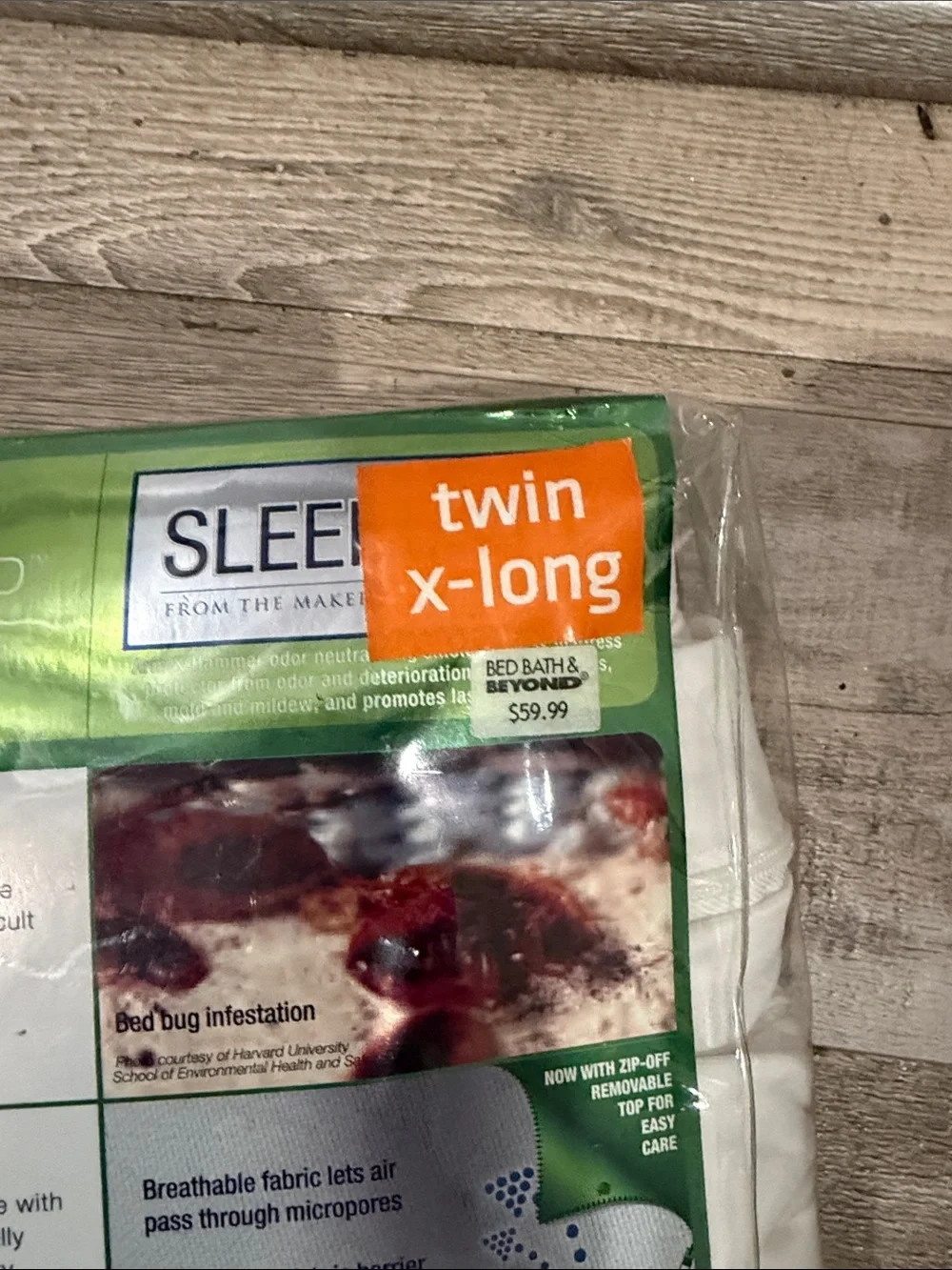 Twin X-Long White Mattress Protector - Bed Bug Protection Dorm Twin XL